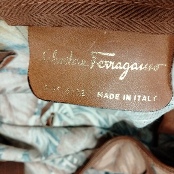 Salvatore Ferragamo Jungle Print with Leopard Brown & Yellow EUC - Picture 8 of 16